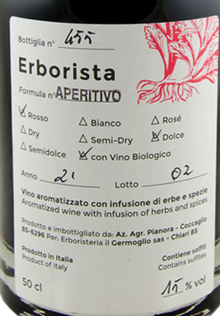 Azienda Agricola Pianora Erborista Aperitivo 500mL